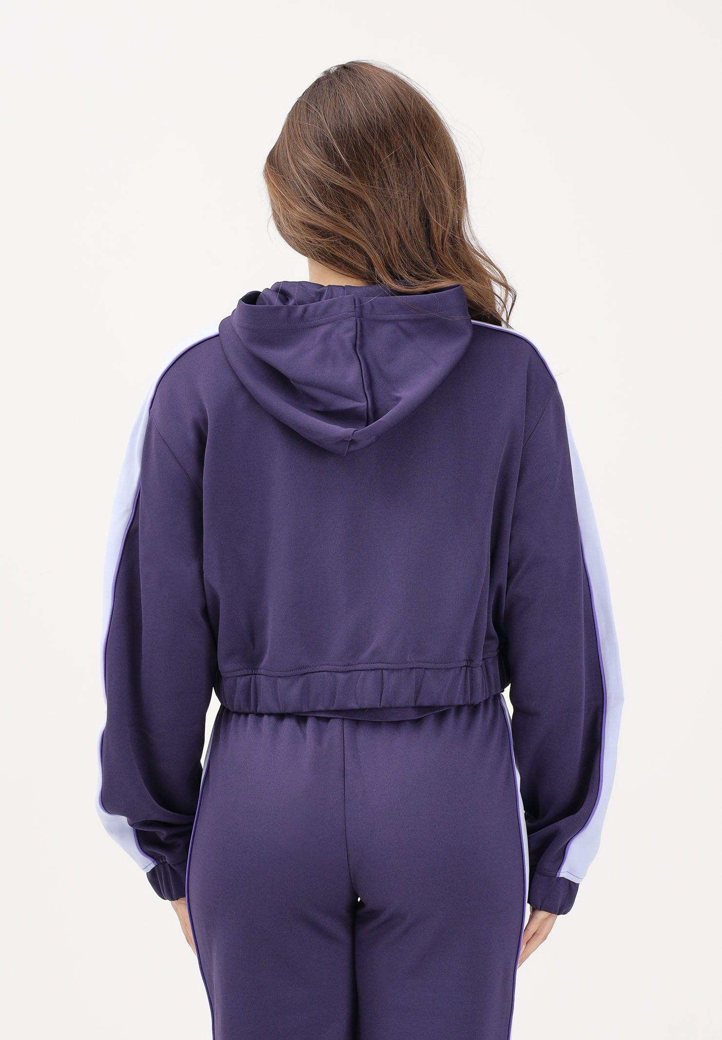 NEW BALANCE Felpa con zip Interlock viola da donna WJ61B759BOY . NEW BALANCE 