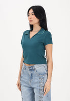 NEW BALANCE Polo a manica corta ottanio da donna WT61S8TLAAV . NEW BALANCE 