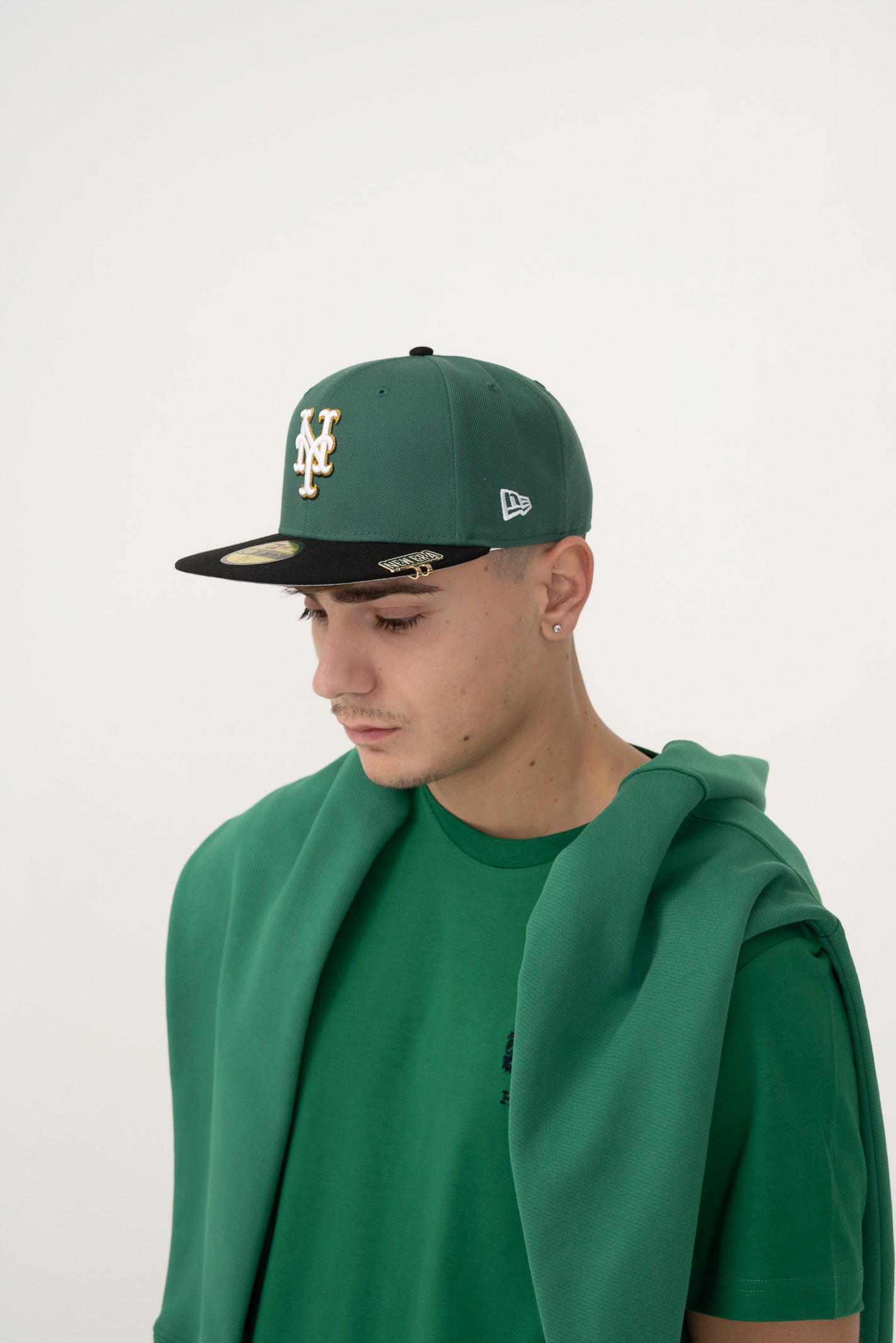 Cappello con visiera 59FIFTY New York Mets Visor Clip nero e verde da uomo 60595321 . NEW ERA 