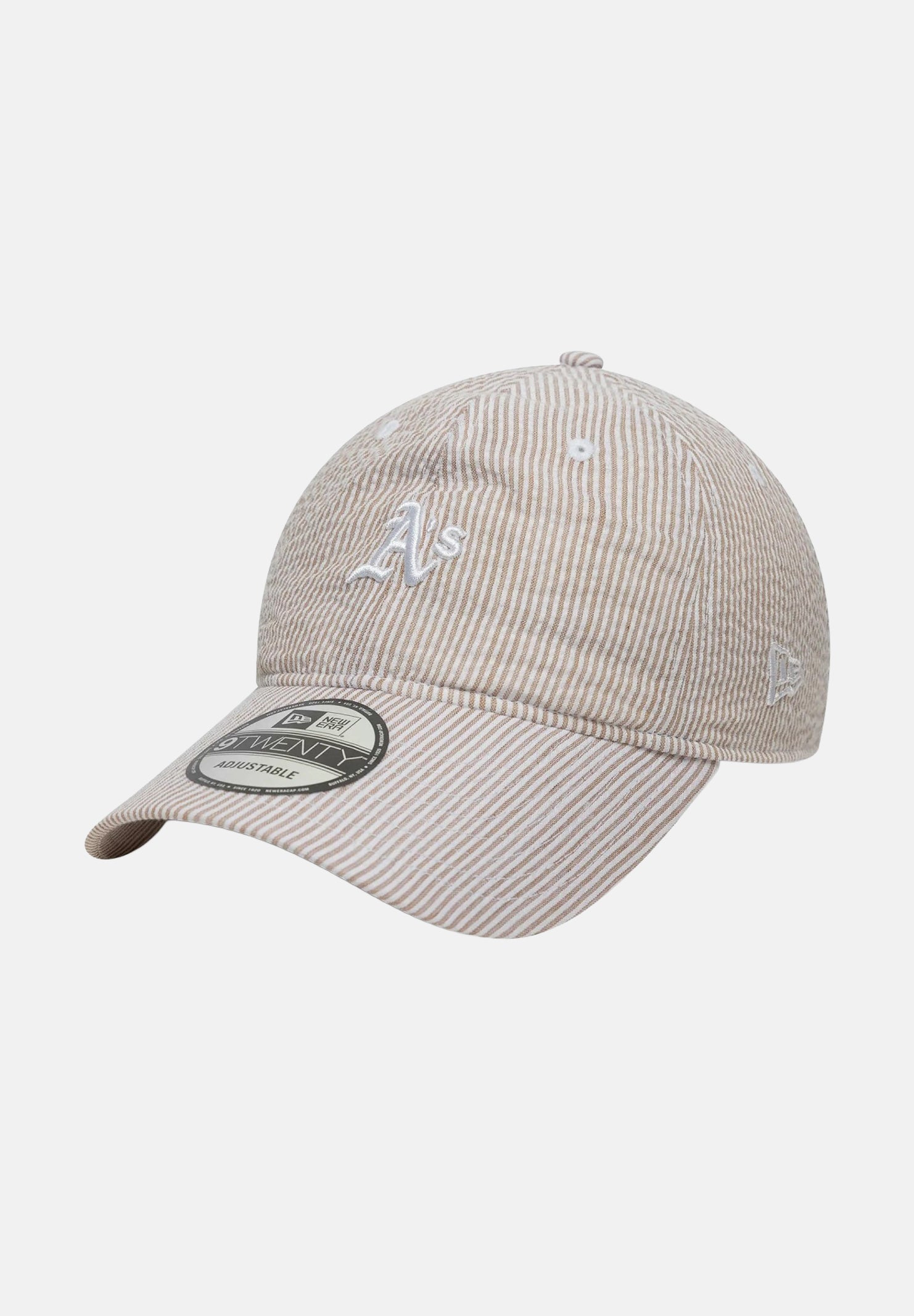 NEW ERA Cappello con visiera 9TWENTY Athletics MLB Seersucker beige per uomo e donna 60667565 . NEW ERA 