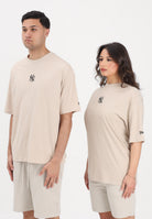 NEW ERA T-shirt a manica corta beige per uomo e donna con logo 60675747 . NEW ERA 
