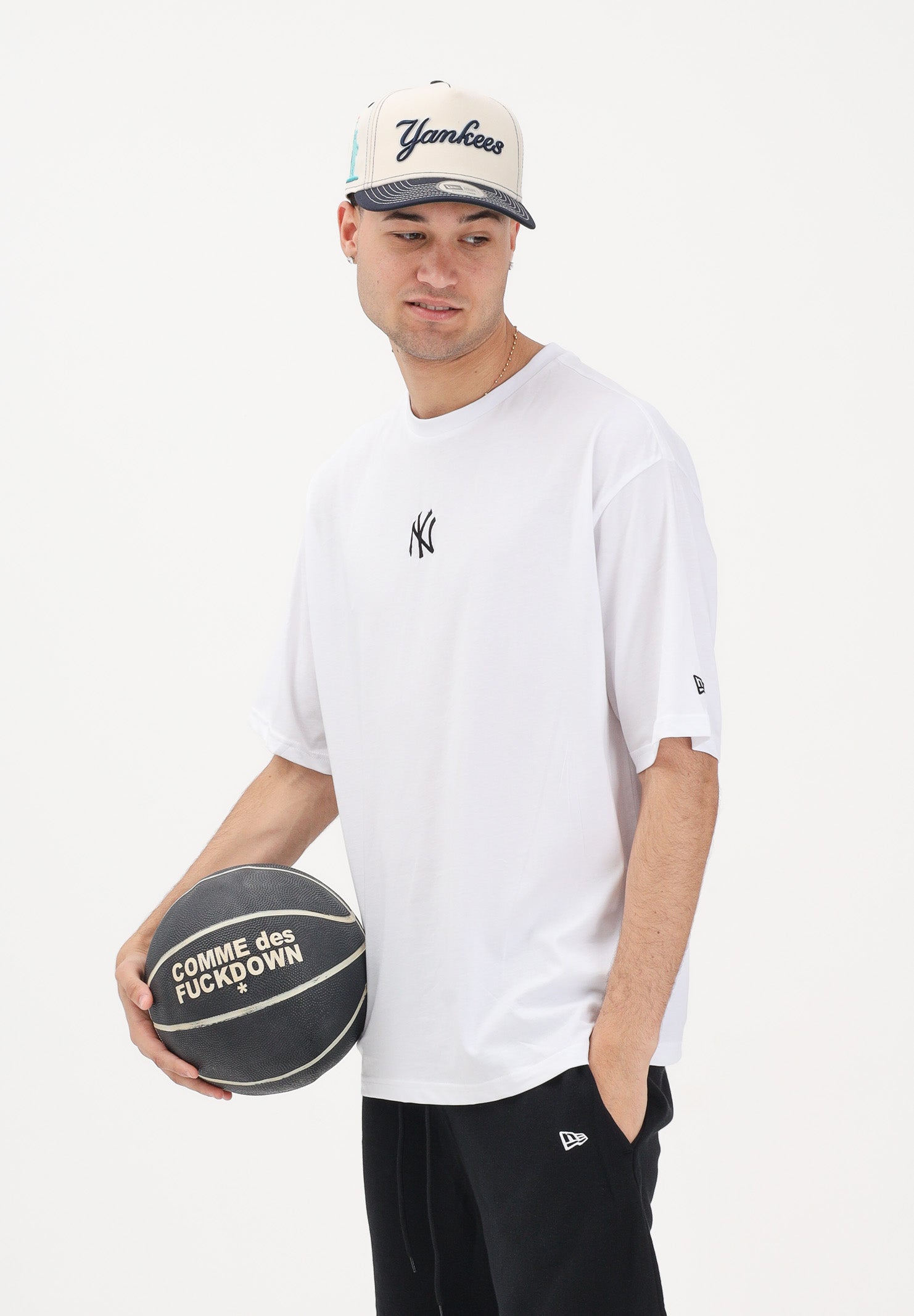 NEW ERA T-shirt a manica corta bianca per uomo e donna con logo 60675748 . NEW ERA 