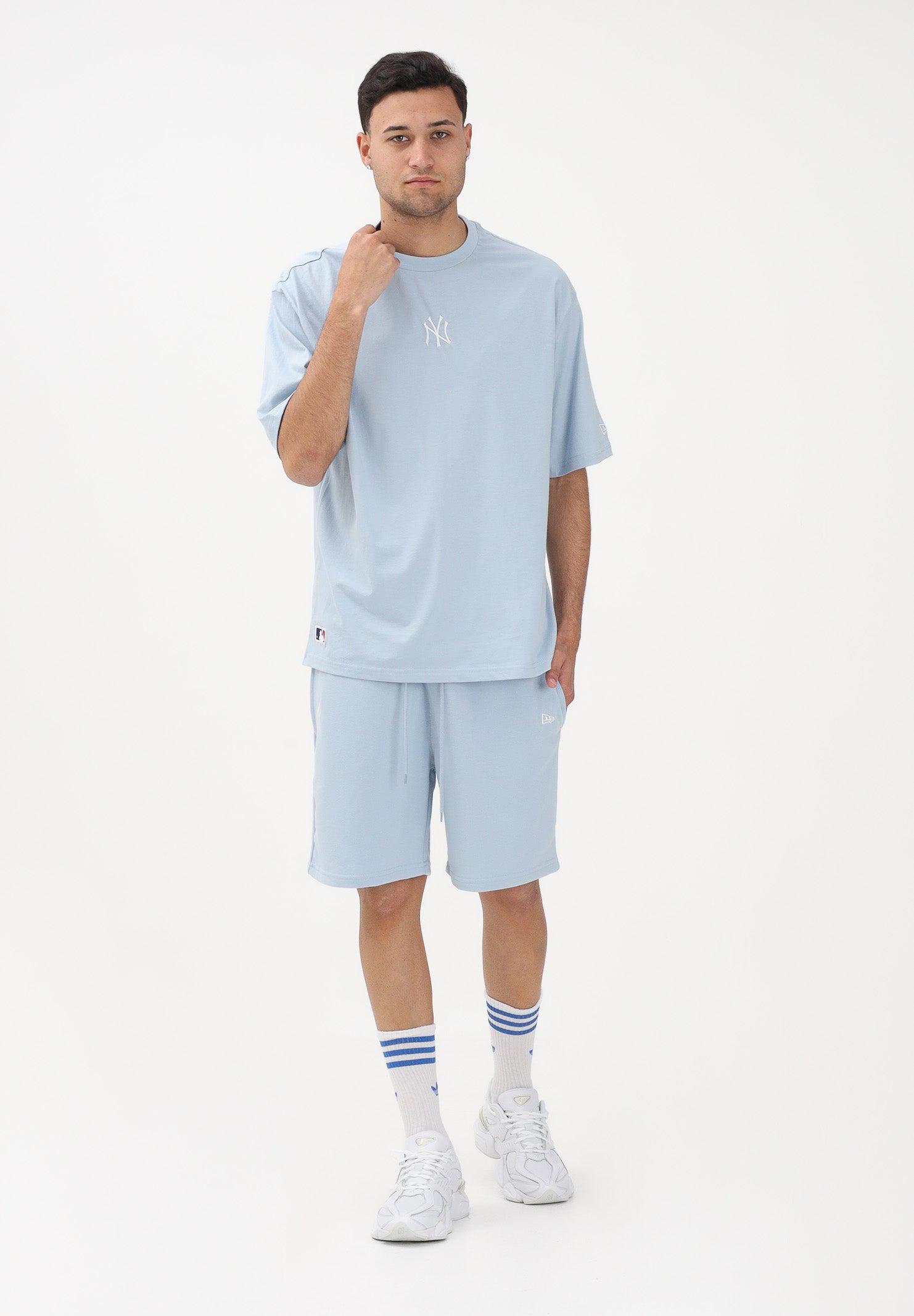 NEW ERA Shorts sportivo New York Yankees MLB League Essential Midi azzurro per uomo e donna 60771494 . NEW ERA 