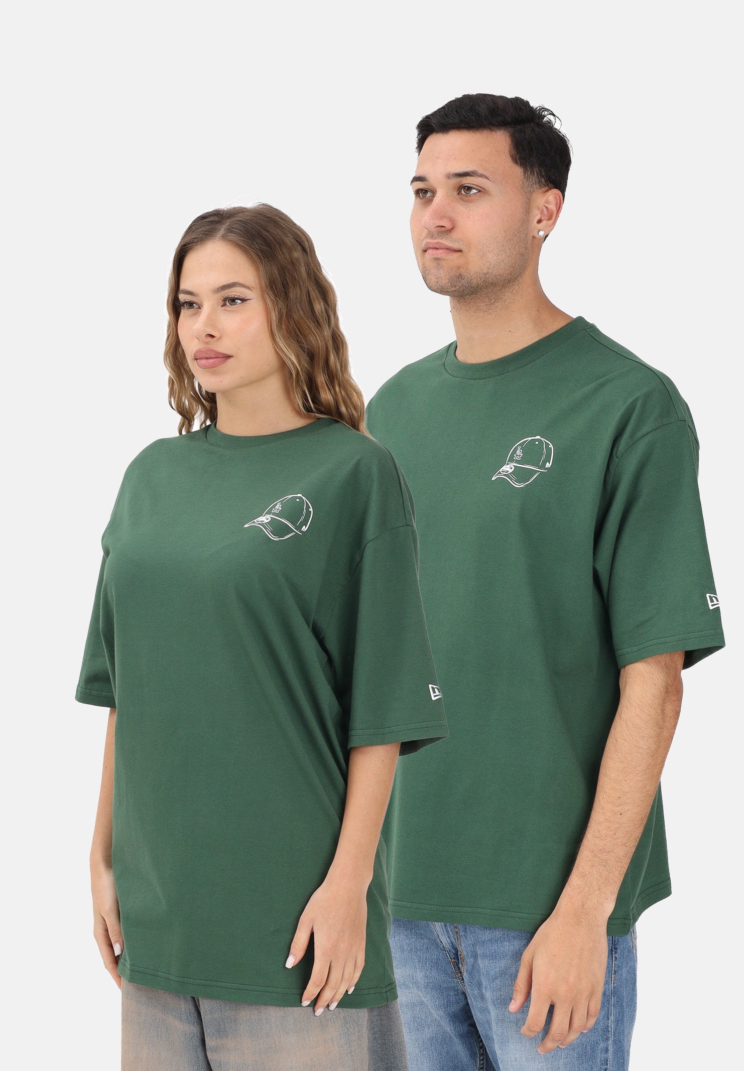 NEW ERA T-shirt a manica corta Oversized LA Dodgers MLB Baseball Graphic verde per uomo e donna 60771578 . NEW ERA 
