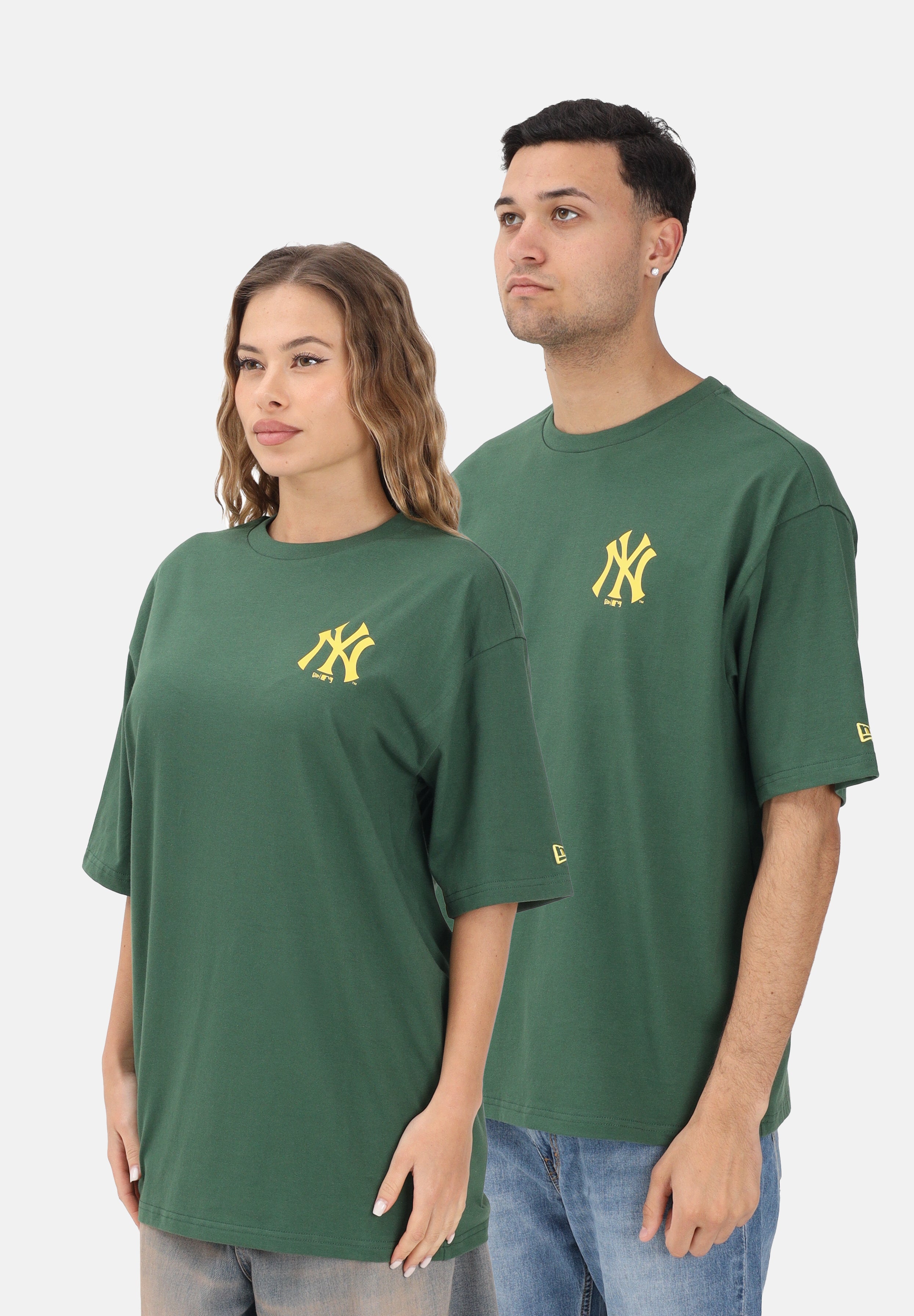 NEW ERA T-shirt a manica corta New York Yankees MLB World Series verde per uomo e donna 60771584 . NEW ERA 
