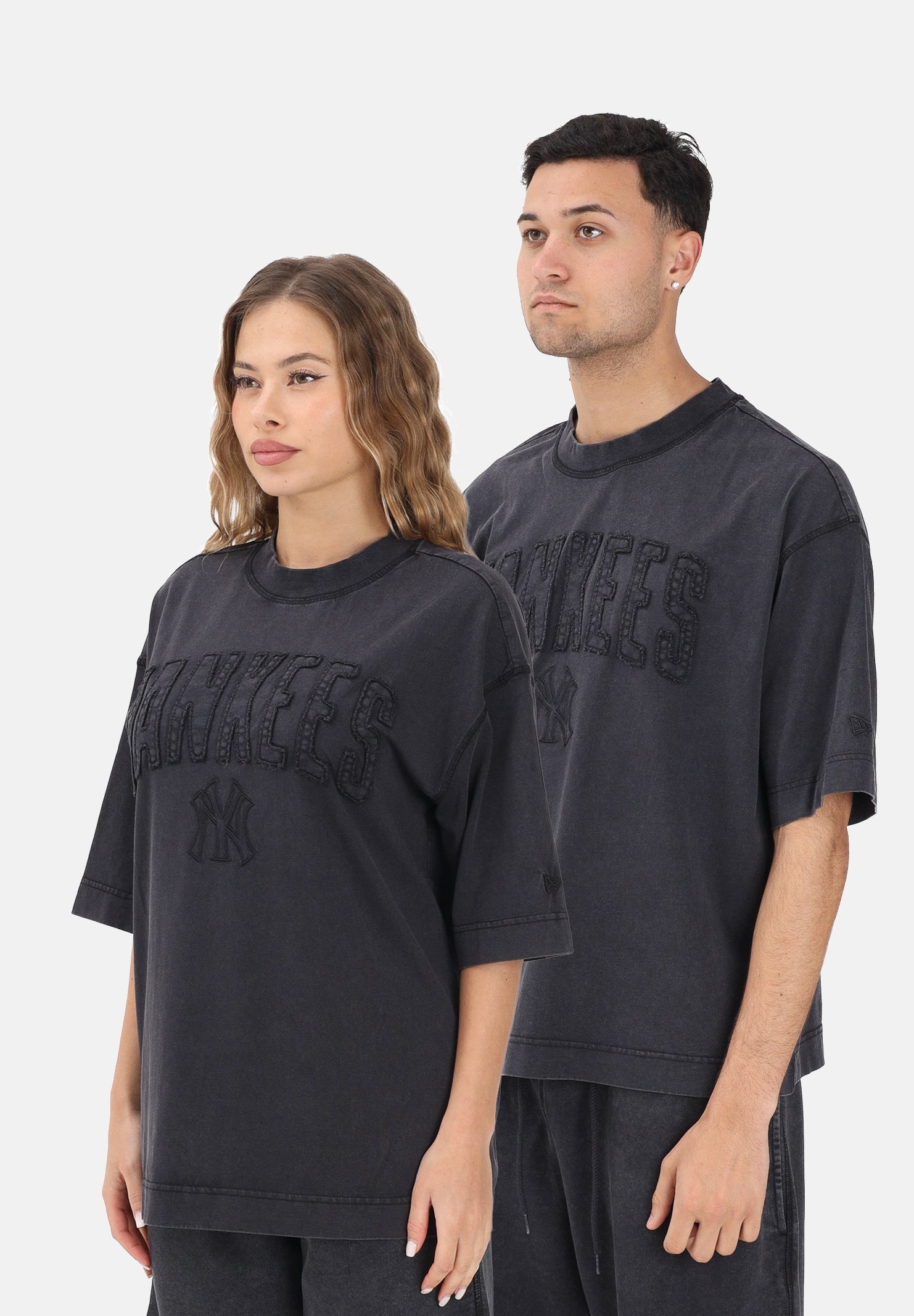 NEW ERA T-shirt a manica corta New York Yankees MLB Washed nera per uomo e donna 60771645 . NEW ERA 