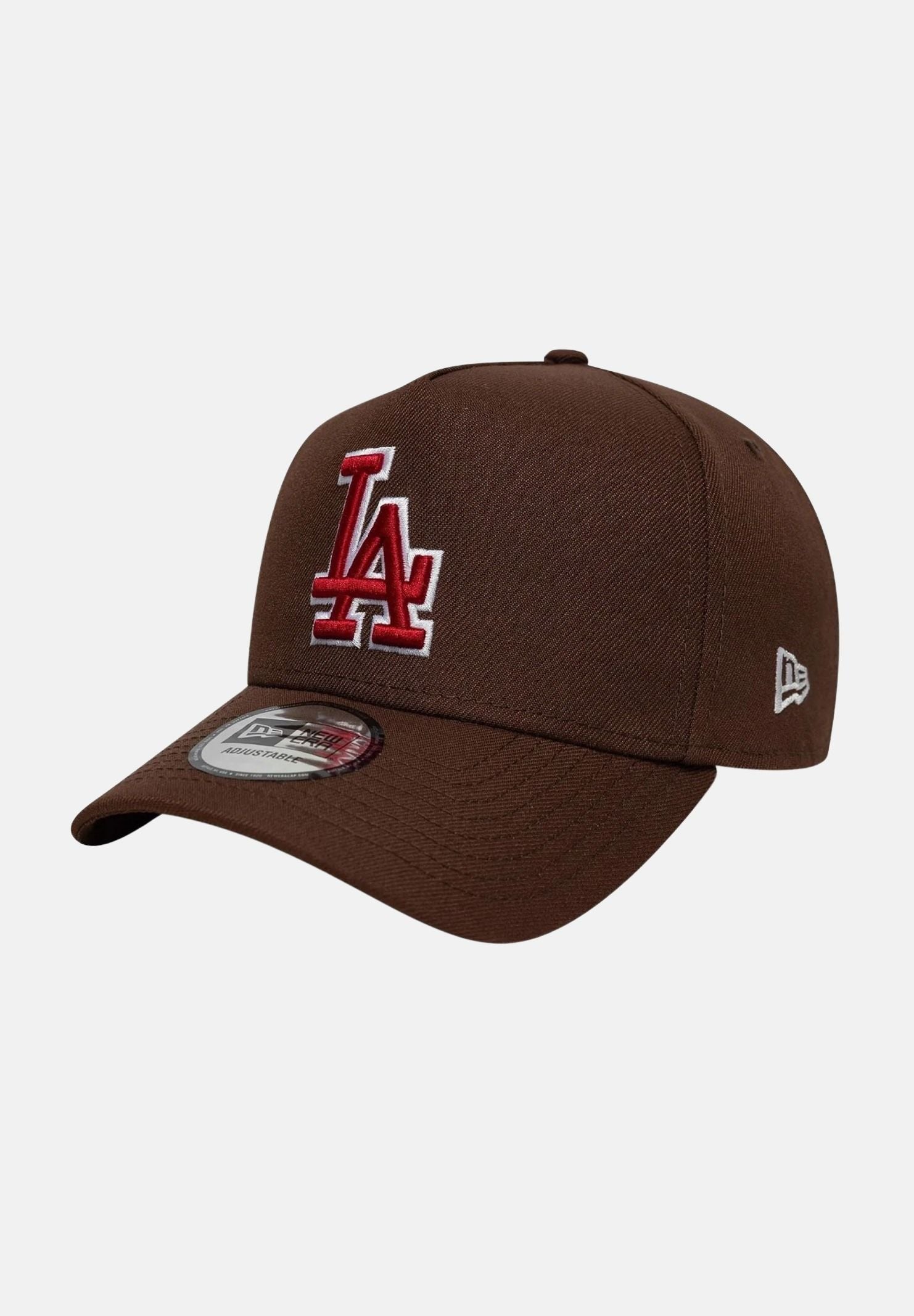 NEW ERA Cappello con visiera 9FORTY E-Frame LA Dodgers MLB Outline Script marrone per uomo e donna 60771811 . NEW ERA 