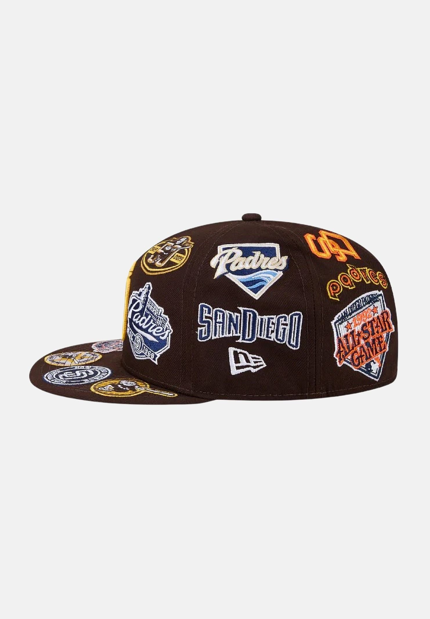 NEW ERA Cappello con visiera San Diego Padres All Over 59 FIFTY Fitted marrone per uomo 60803401 . NEW ERA 