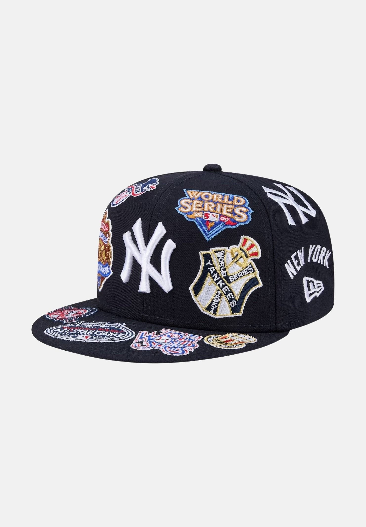 NEW ERA Cappello con visiera New York Yankees MLB All Over Team 59FIFTY blu da uomo 60803445 . NEW ERA 