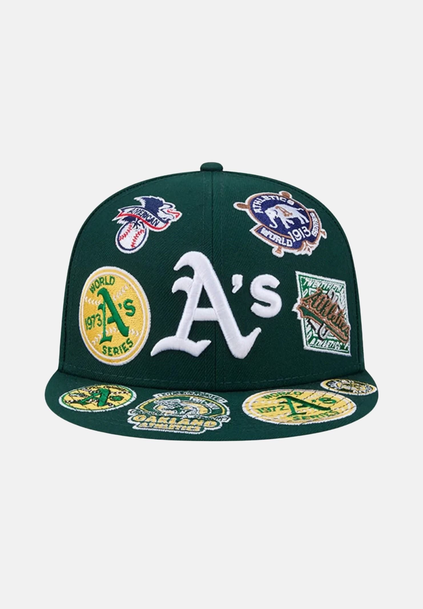 NEW ERA Cappello con visiera Athletics MLB All Over Team 59FIFTY verde da uomo 60803521 . NEW ERA 