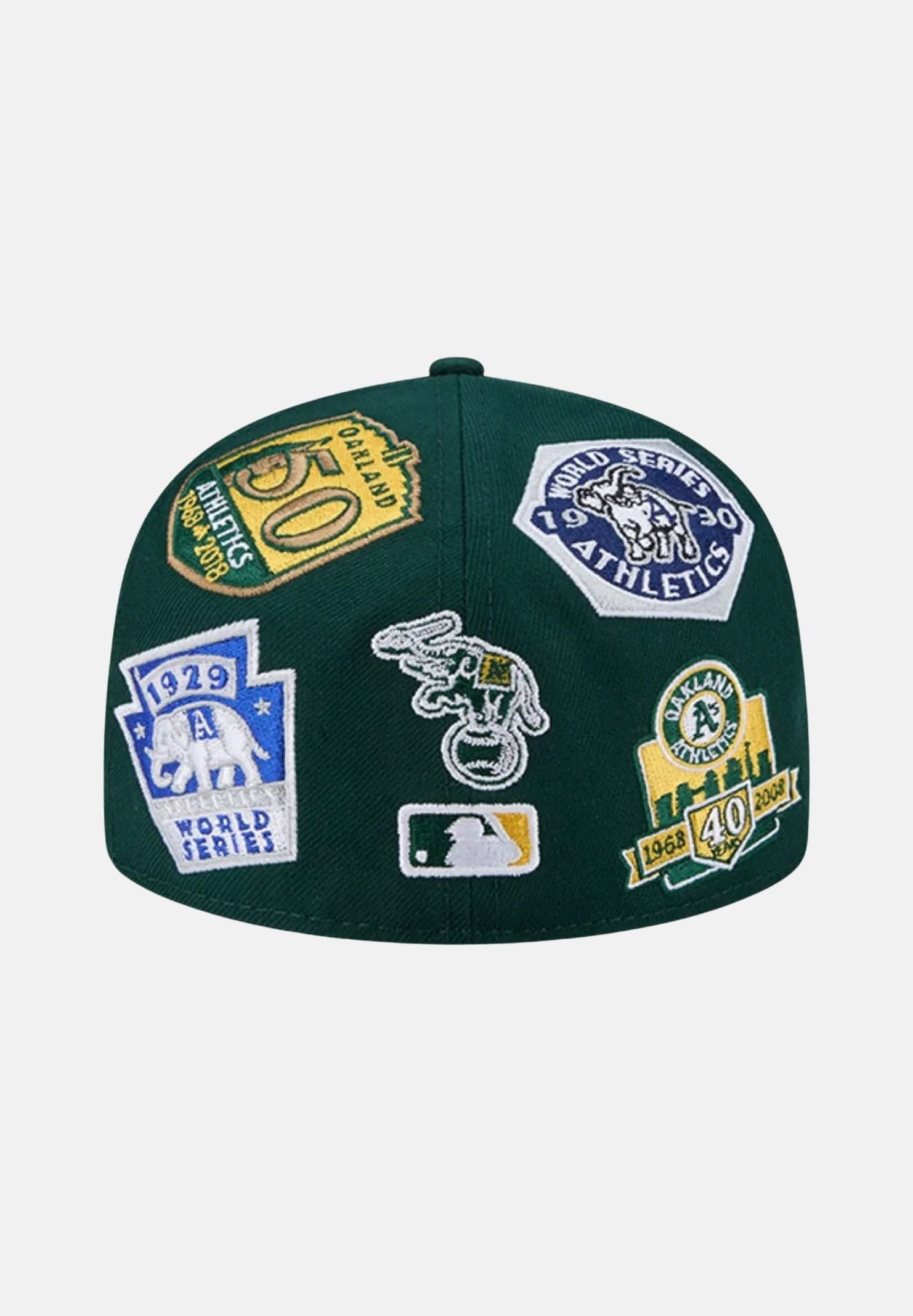 NEW ERA Cappello con visiera Athletics MLB All Over Team 59FIFTY verde da uomo 60803521 . NEW ERA 