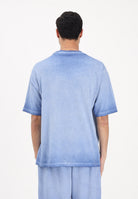 NEW ERA T-shirt a manica corta LA Dodgers MLB Washed Logo blu per uomo e donna 60856137 . NEW ERA 