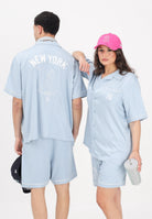 NEW ERA Camicia a manica corta MLB Graphic Revere New York Yankees celeste per uomo e donna 60856138 . NEW ERA 