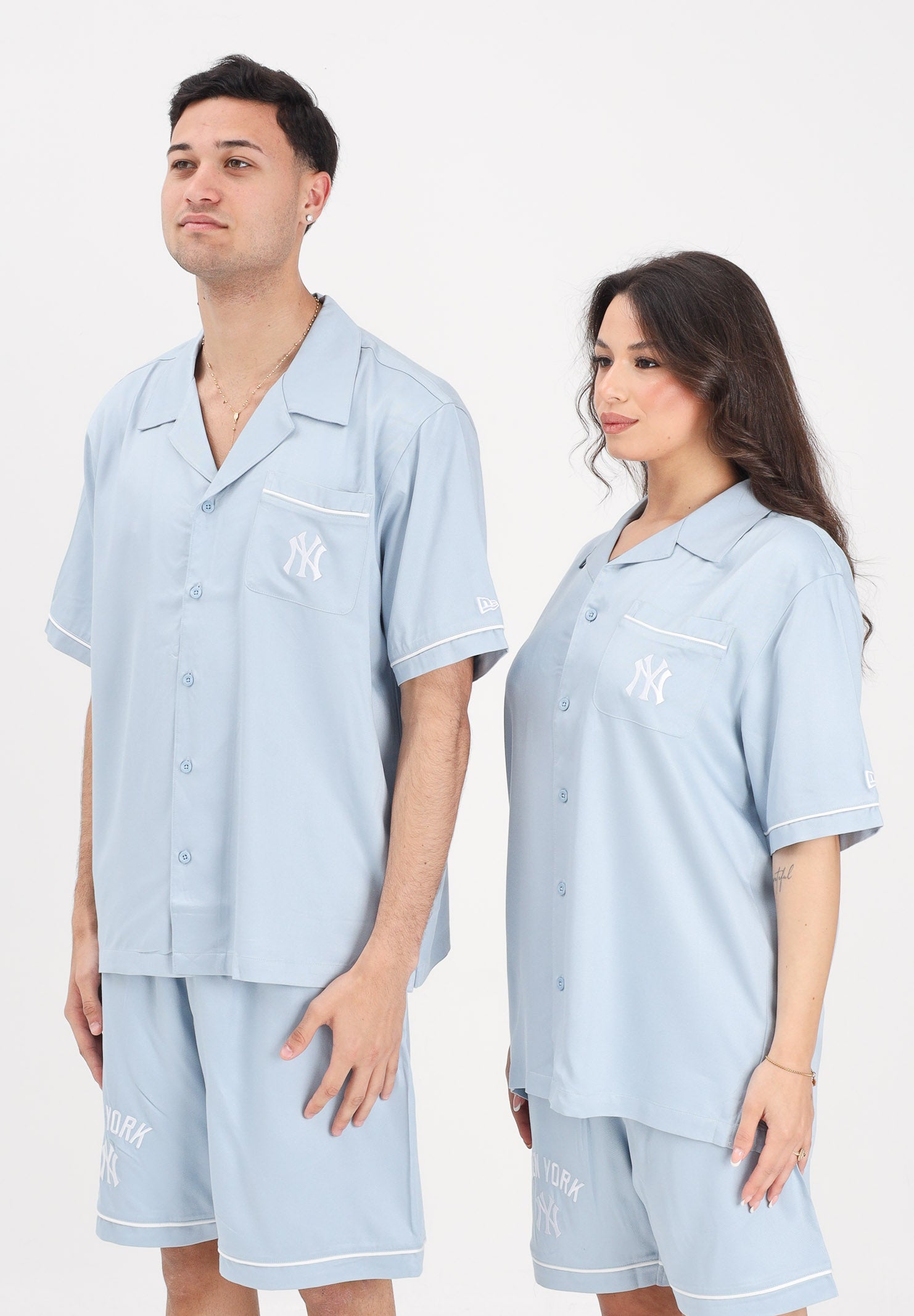 NEW ERA Camicia a manica corta MLB Graphic Revere New York Yankees celeste per uomo e donna 60856138 . NEW ERA 