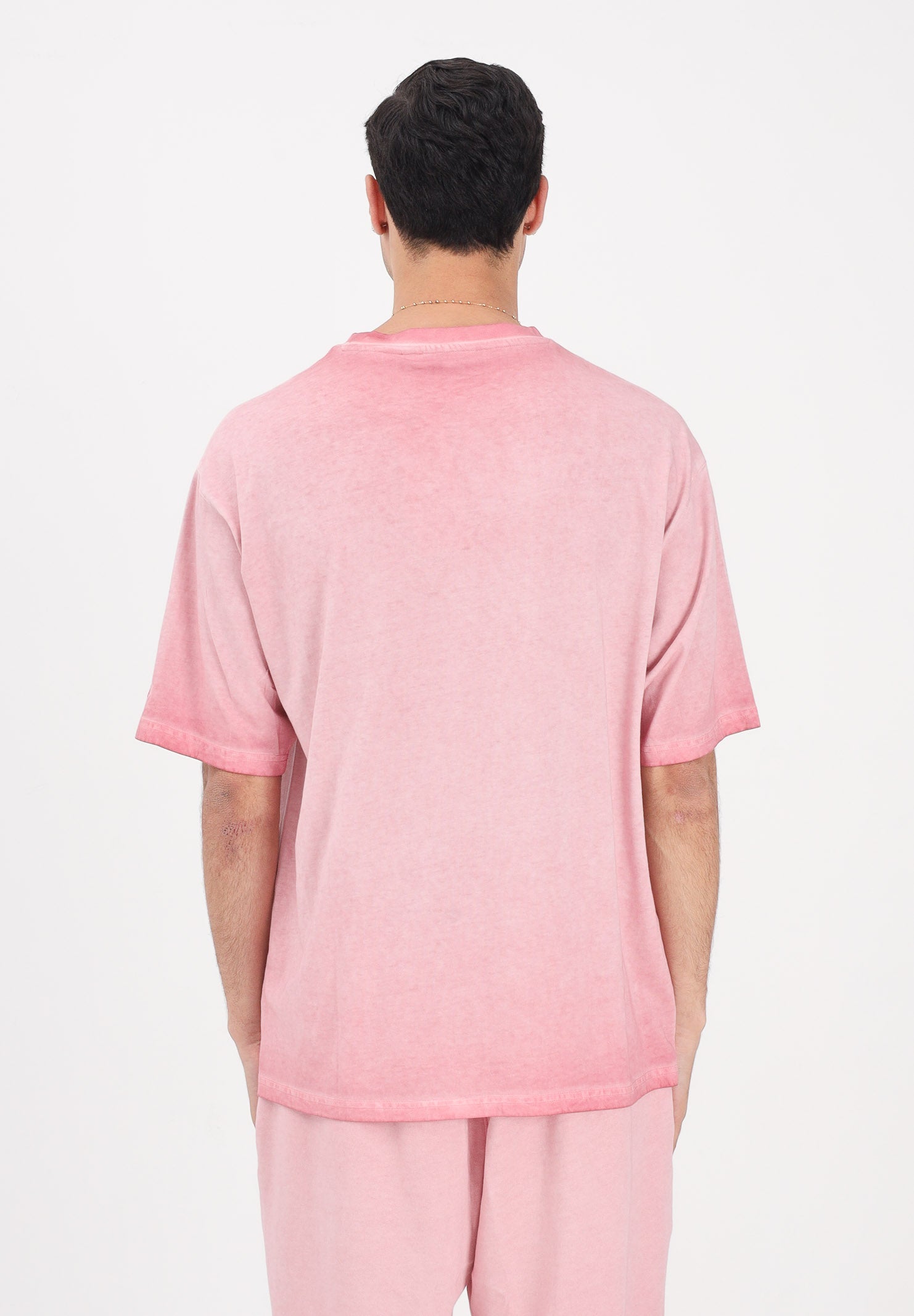 NEW ERA T-shirt a manica corta New York Yankees MLB Washed Logo rosa per uomo e donna 60856151 . NEW ERA 