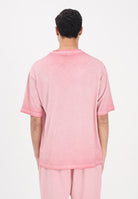 NEW ERA T-shirt a manica corta New York Yankees MLB Washed Logo rosa per uomo e donna 60856151 . NEW ERA 