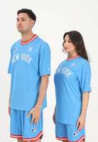 NEW ERA T-shirt a manica corta Oversized New York Yankees MLB Arch azzurra per uomo e donna 60856155 . NEW ERA 