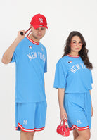 NEW ERA T-shirt a manica corta Oversized New York Yankees MLB Arch azzurra per uomo e donna 60856155 . NEW ERA 