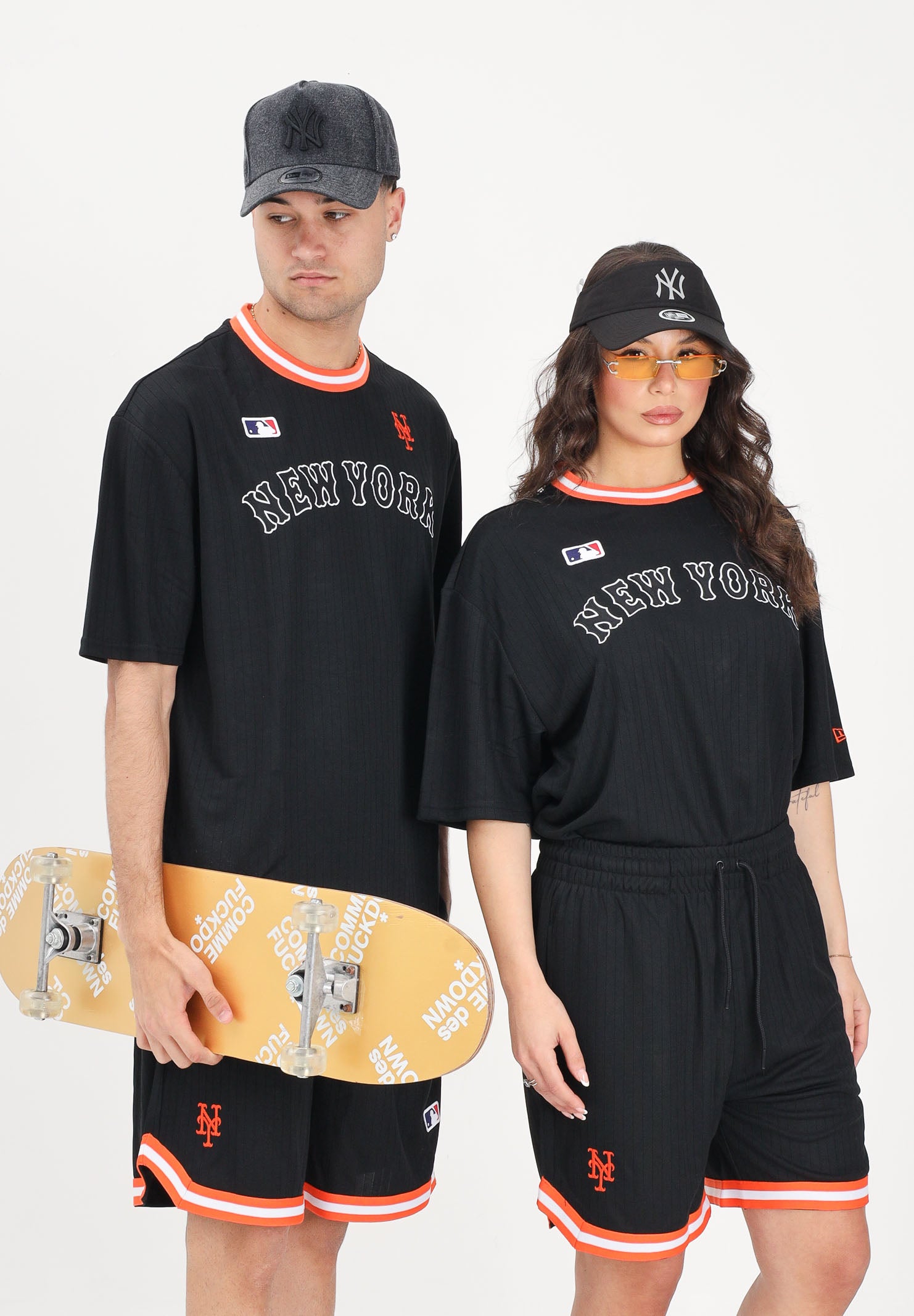 NEW ERA T-shirt a manica corta New York Mets e logo MLB Arch nera per uomo e donna 60856159 . NEW ERA 