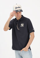 NEW ERA Polo a manica corta New York Yankees MLB Rib blu per uomo e donna 60856204 . NEW ERA 