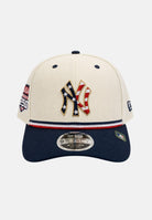 NEW ERA cappello con visiera New York Yankees MLB USA 250 9FORTY M-Crown Bright Blue blu beige da uomo e donna 60866724 . NEW ERA 