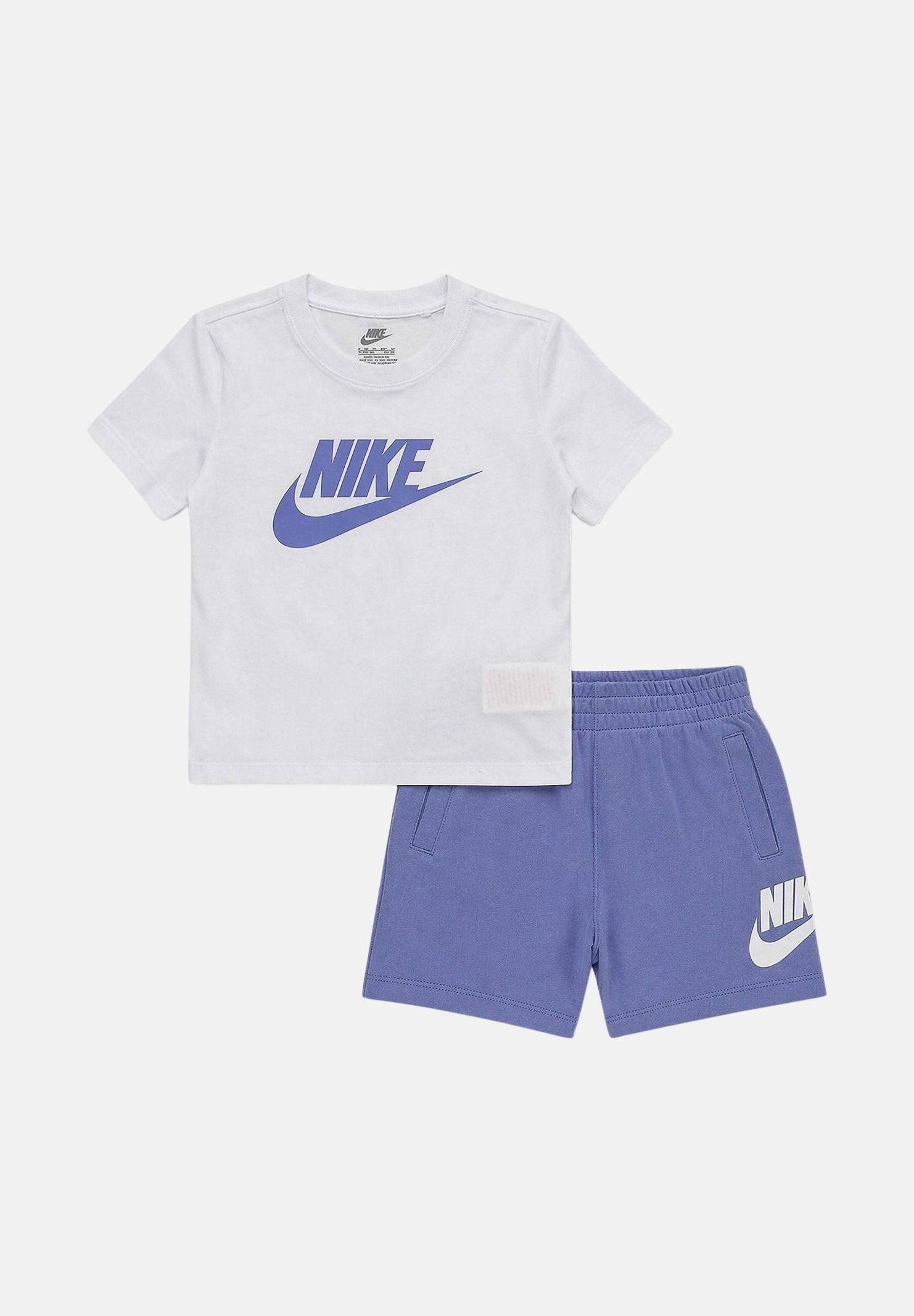NIKE Completino lilla e bianco da bambina con maxi stampa logo 36L596 P3F NIKE 
