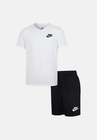 NIKE Completino bianco e nero da neonato con logo 66M143 023 NIKE 