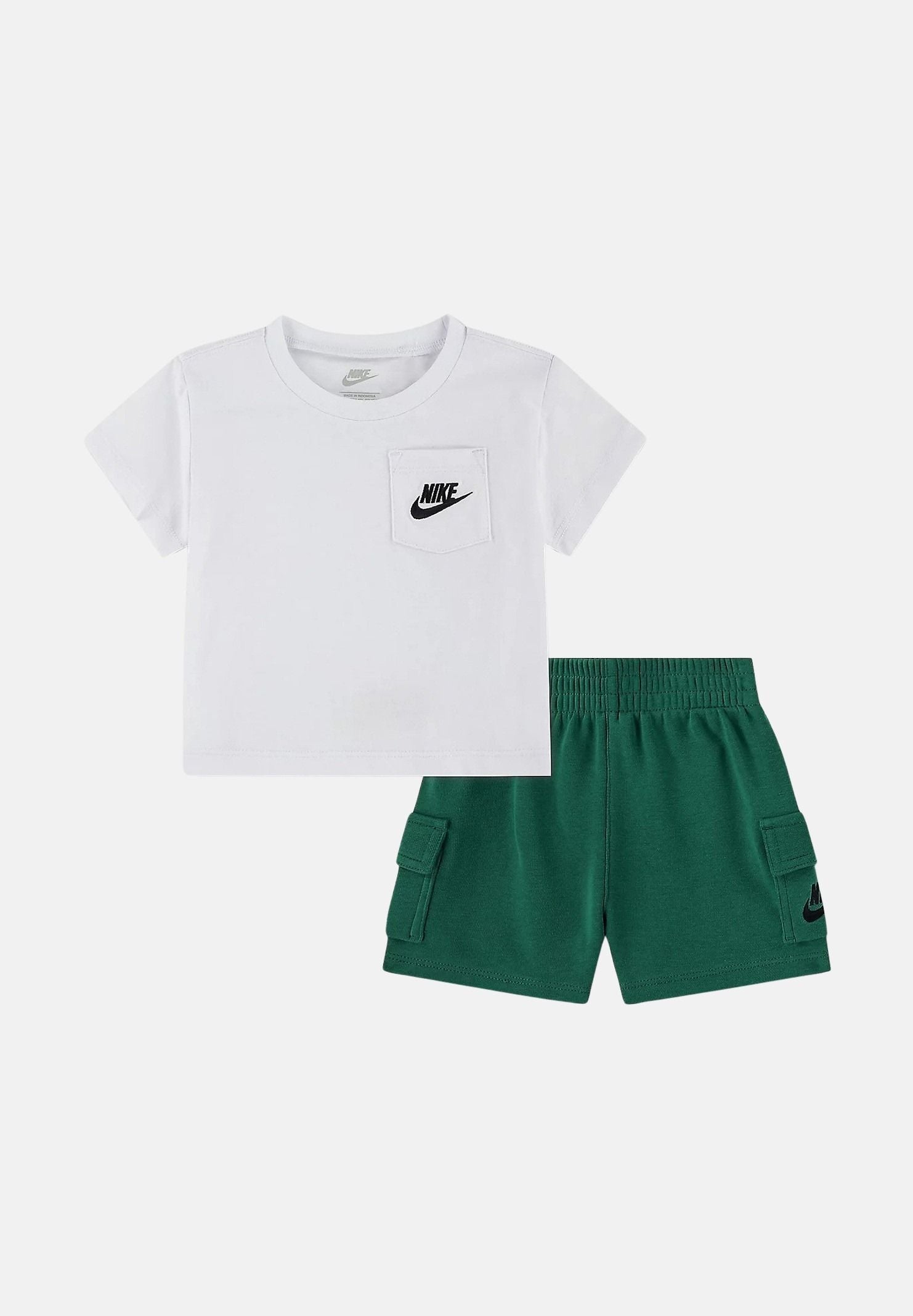 NIKE Completino bianco e verde da neonato 66N041 EJ1 NIKE 