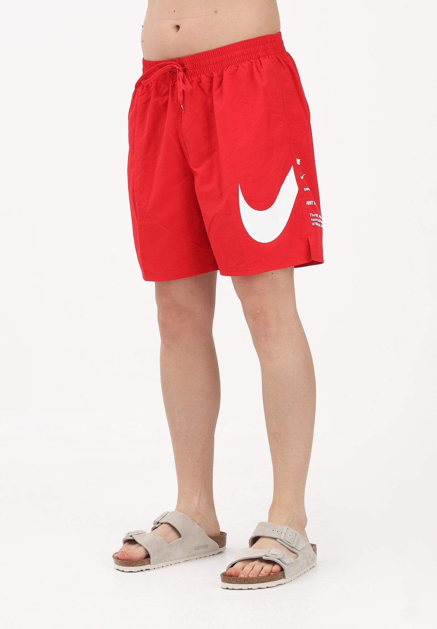 NIKE Shorts mare rosso da uomo con stampa NESSF508 614 NIKE 