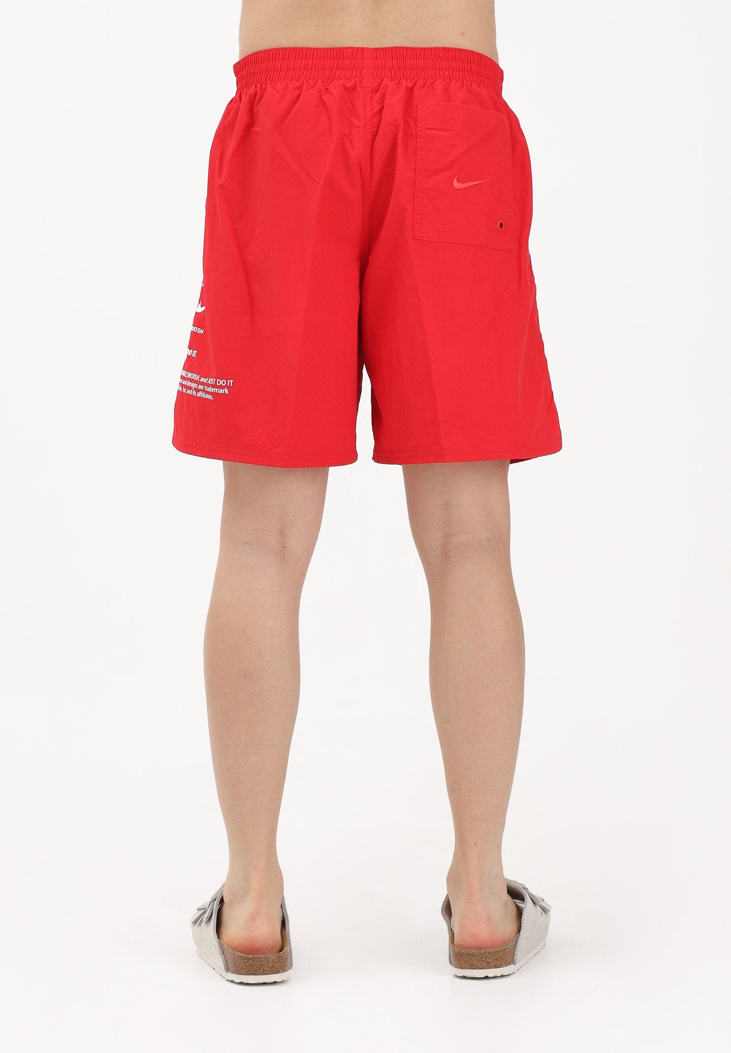 NIKE Shorts mare rosso da uomo con stampa NESSF508 614 NIKE 