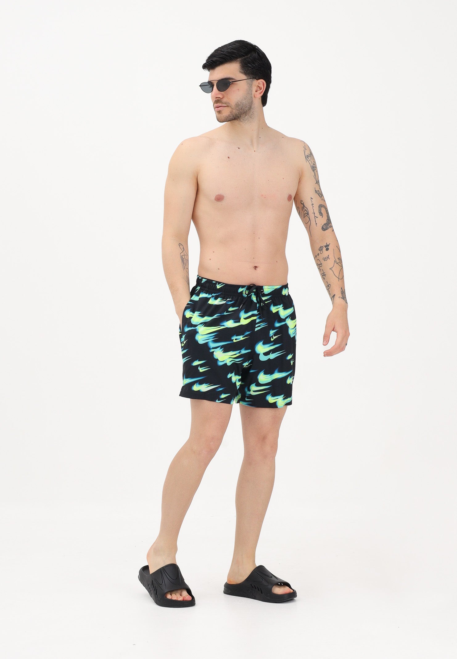NIKE Shorts mare nero da uomo con stampa NESSG551 737 NIKE 