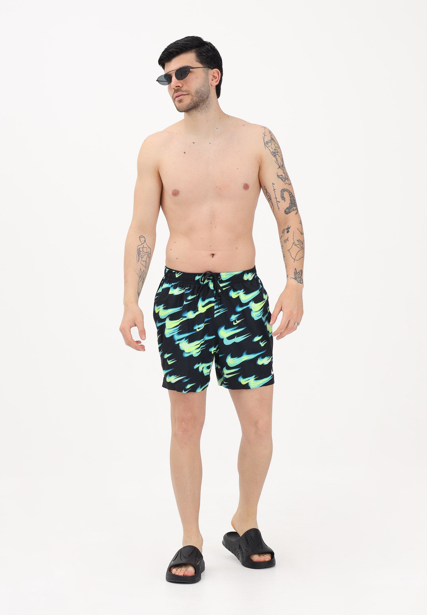 NIKE Shorts mare nero da uomo con stampa NESSG551 737 NIKE 