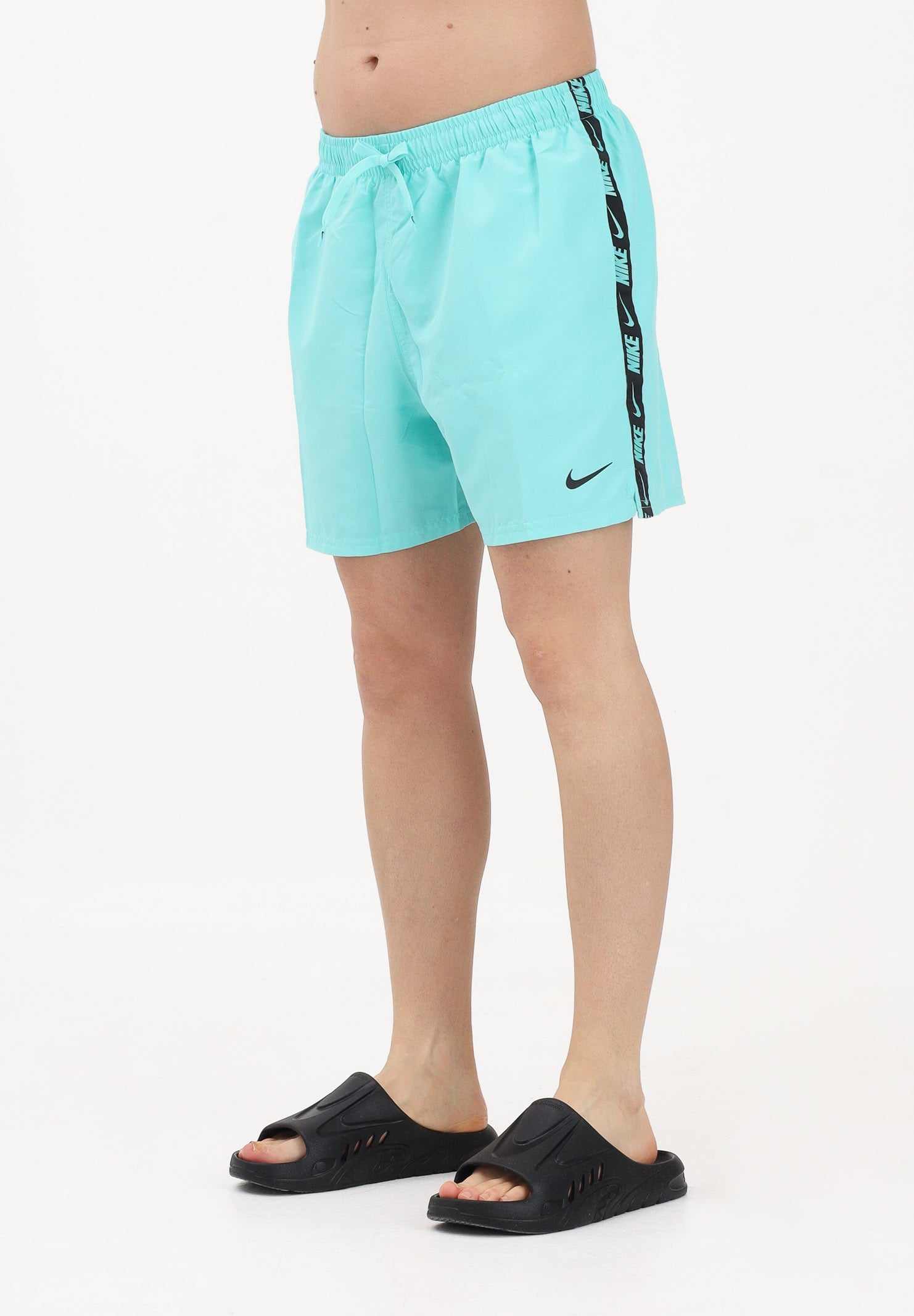 NIKE Shorts mare verde acqua da uomo con banda laterale logata NESSG555 468 NIKE 