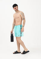 NIKE Shorts mare verde acqua da uomo con banda laterale logata NESSG555 468 NIKE 