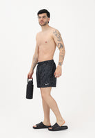 NIKE Shorts mare nero da uomo con stampa Swoosh NESSG572 001 NIKE 