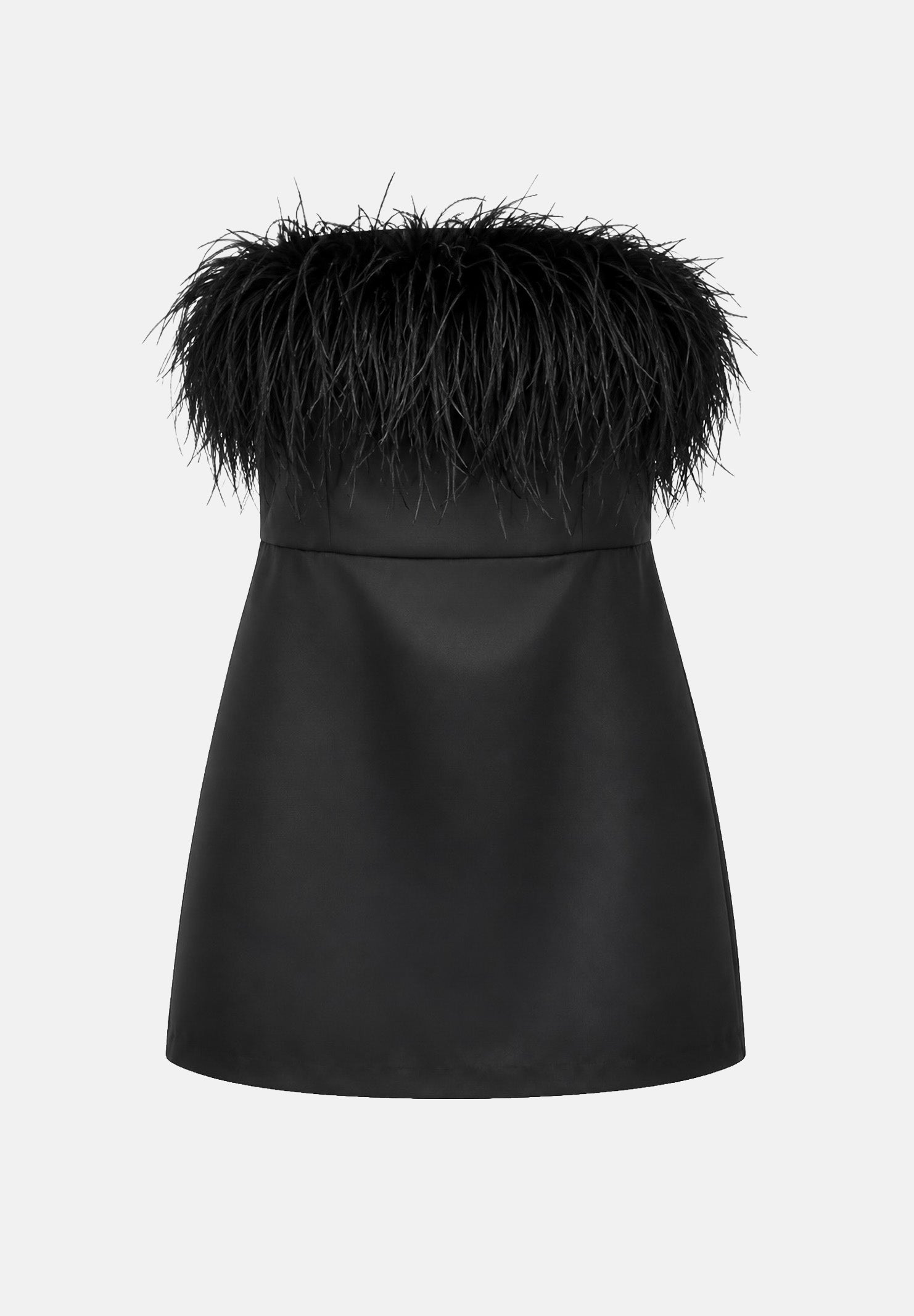 NOELL MAGGINI abito corto elegante con piume nero, donna. 0124011 NE NOELL MAGGINI 