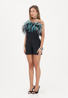 NOELL MAGGINI Tuta corta nera da donna con piume 0626159 NE NOELL MAGGINI 