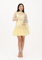 ODI ODI Abito corto giallo da donna in pizzo e tulle BACOLI110S6 D9 ODI ODI 