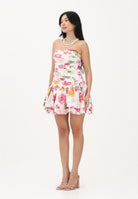 ODI ODI Abito corto bianco da donna con stampa floreale BOSACORTO110S6 5J ODI ODI 