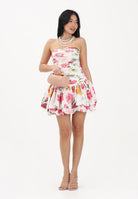 ODI ODI Abito corto bianco da donna con stampa floreale BOSACORTO110S6 5J ODI ODI 