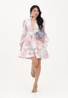 ODI ODI Abito corto bianco da donna con stampa floreale LICOSA110S6 M7 ODI ODI 