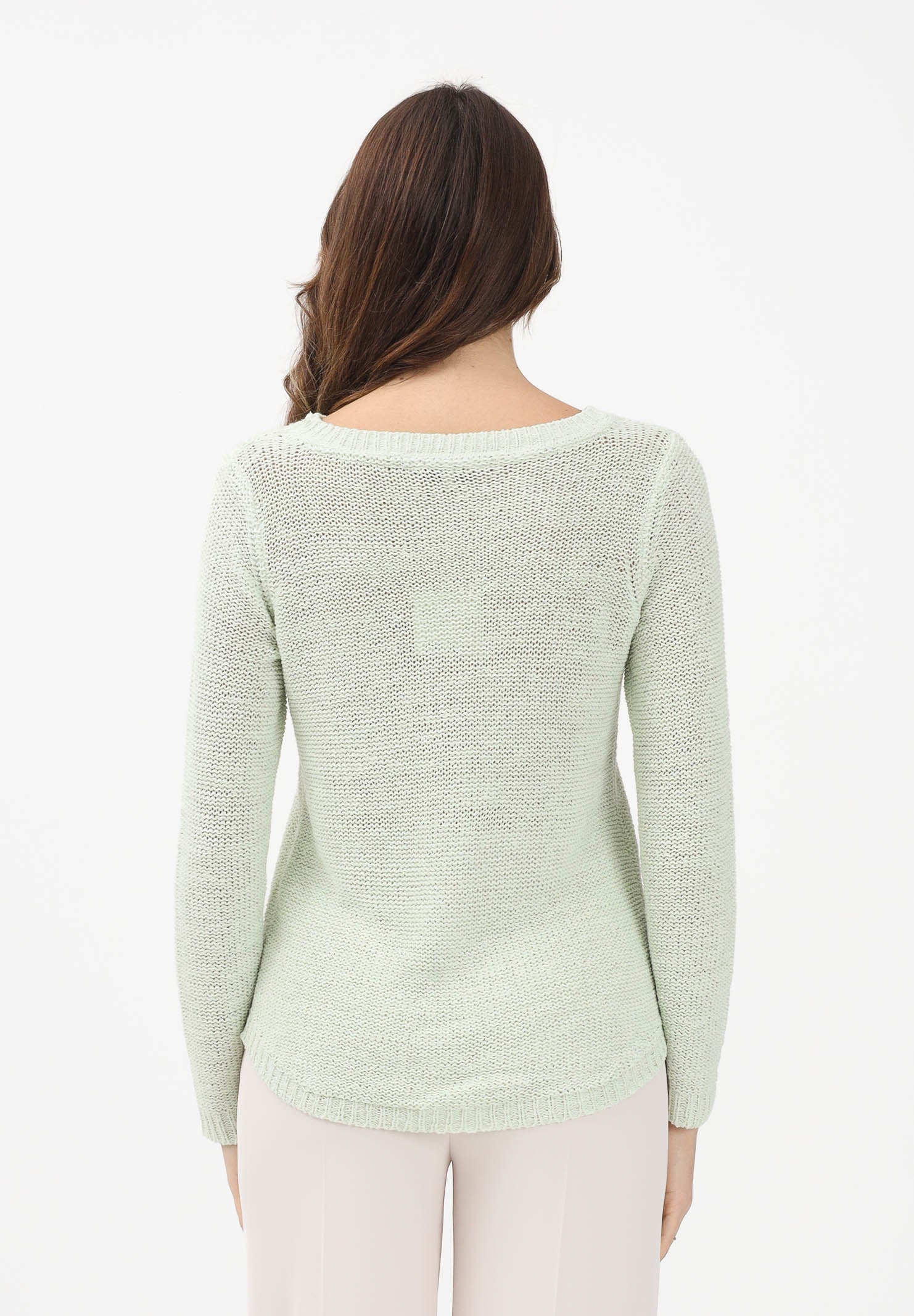 ONLY Maglioncino girocollo verde menta da donna 15113356 SUGR ONLY 