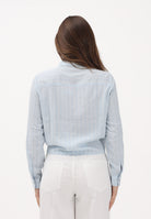 ONLY Camicia a manica lunga azzurra da donna con sottili righe e taschino 15195910 CEBR ONLY 