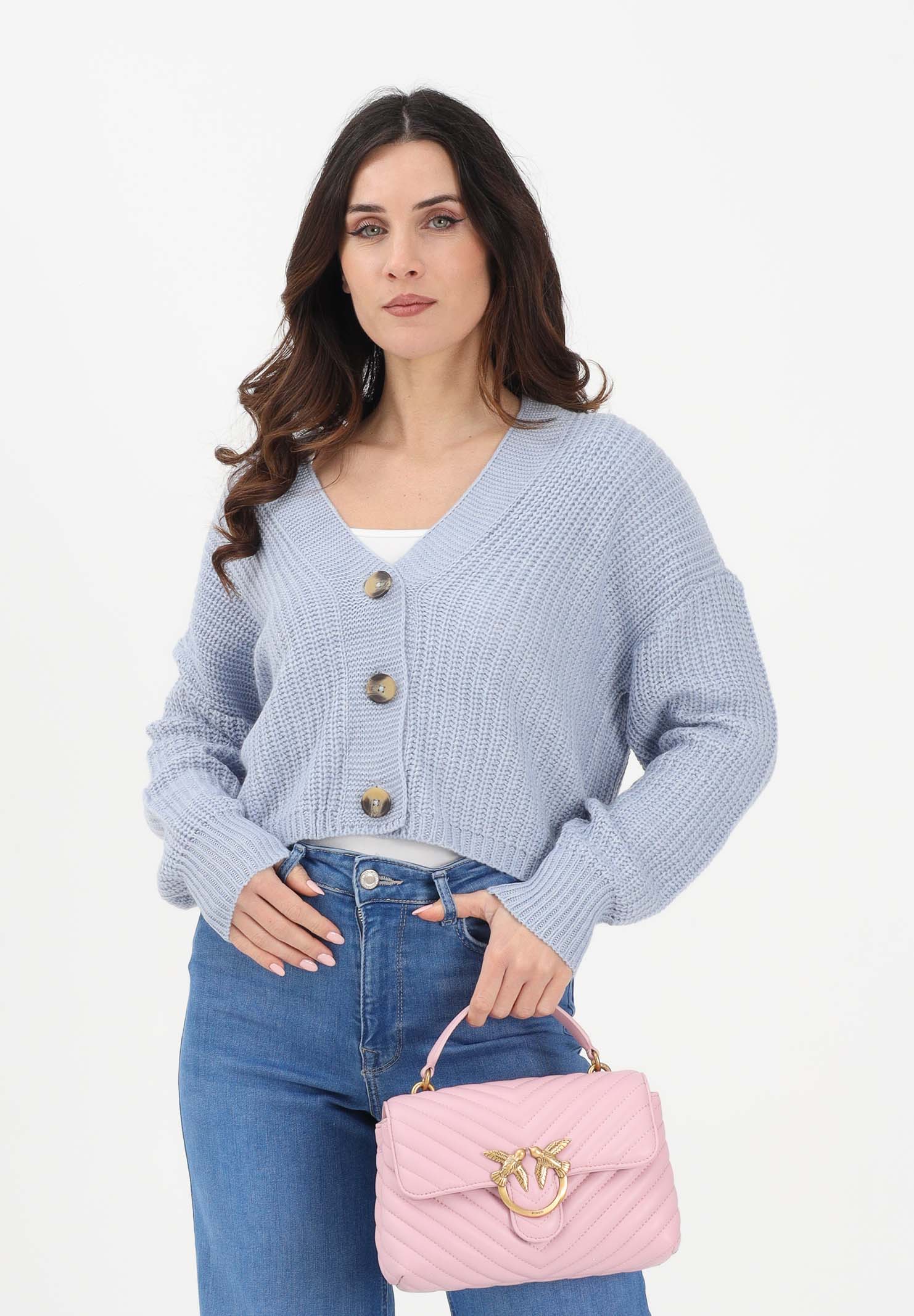ONLY Cardigan corto azzurro da donna 15211521 BLHE ONLY 