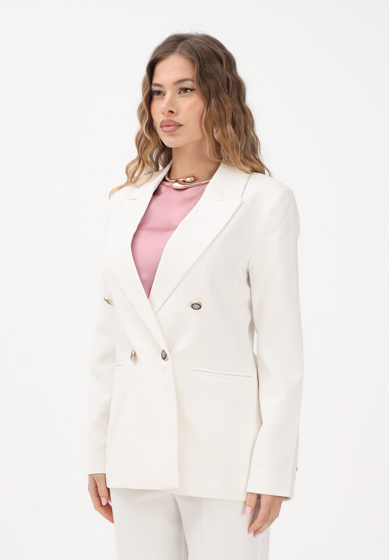 ONLY Giacca doppiopetto panna da donna 15294709 CLDA ONLY 