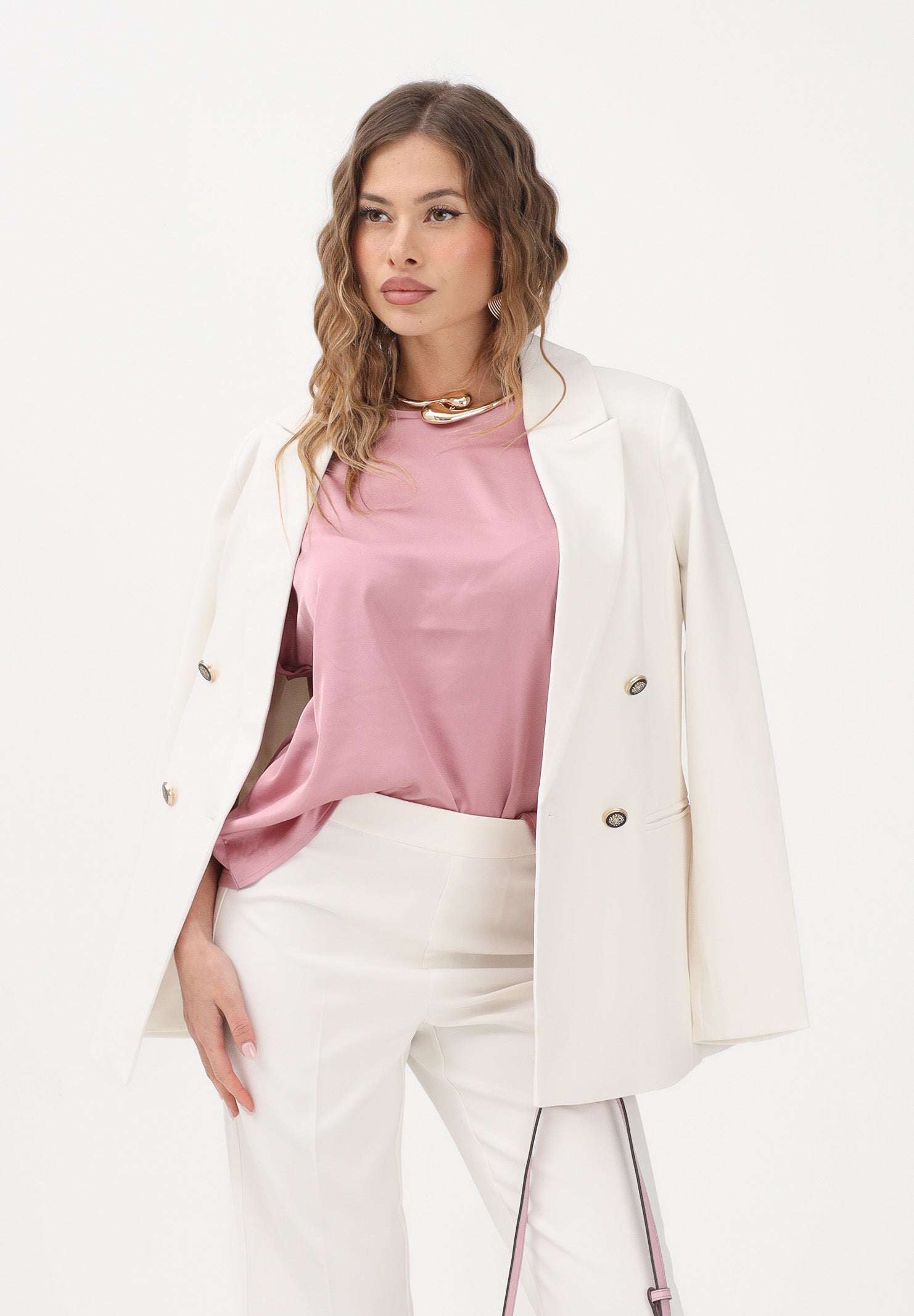 ONLY Giacca doppiopetto panna da donna 15294709 CLDA ONLY 