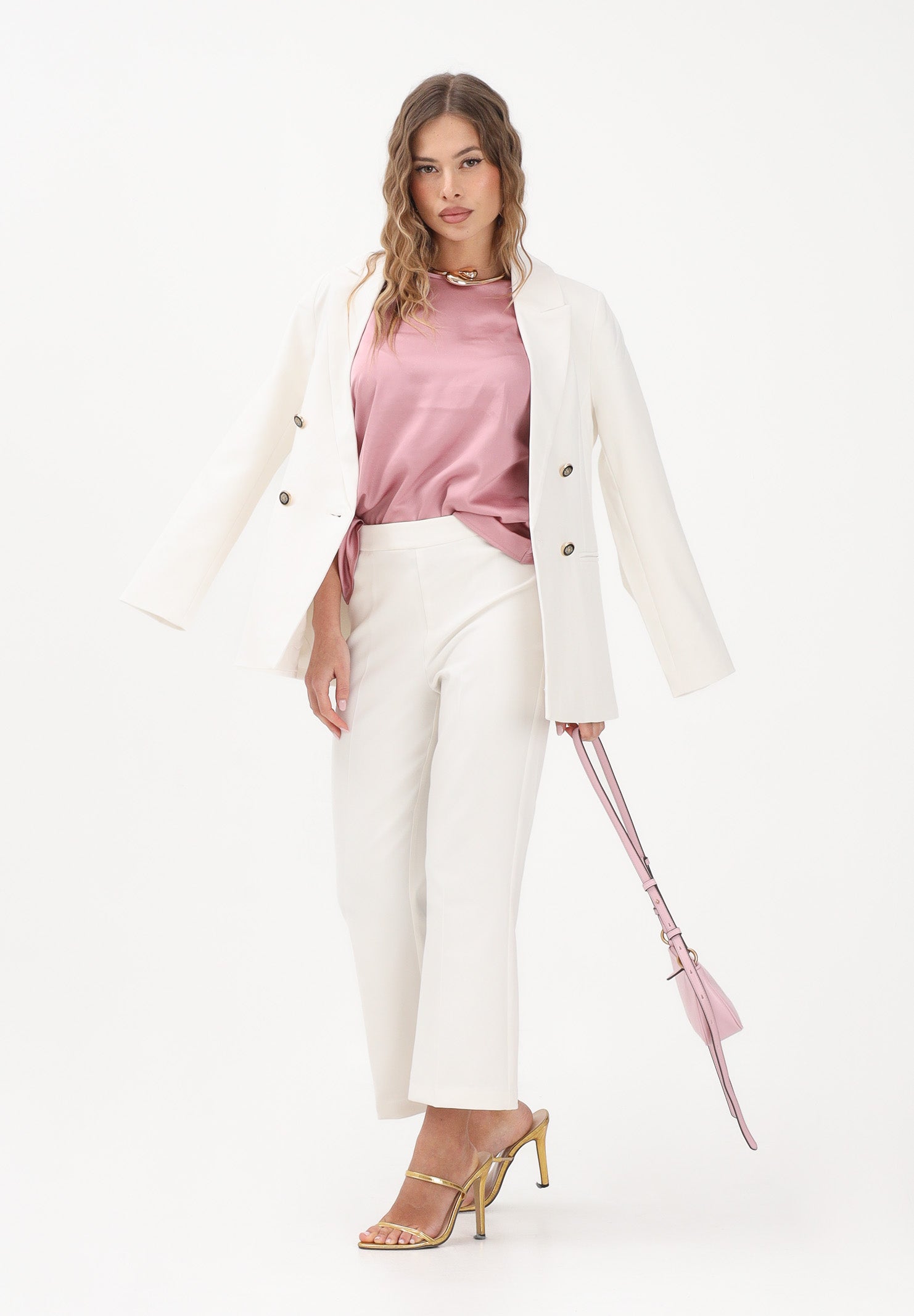 ONLY Giacca doppiopetto panna da donna 15294709 CLDA ONLY 