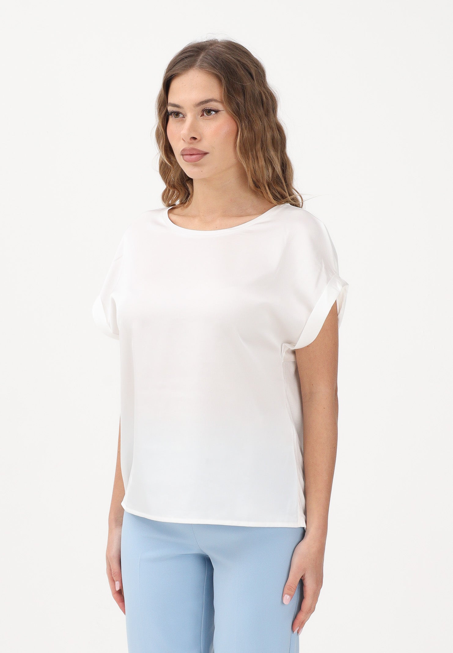 ONLY Blusa a manica corta bianca da donna 15303413 SNWH ONLY 