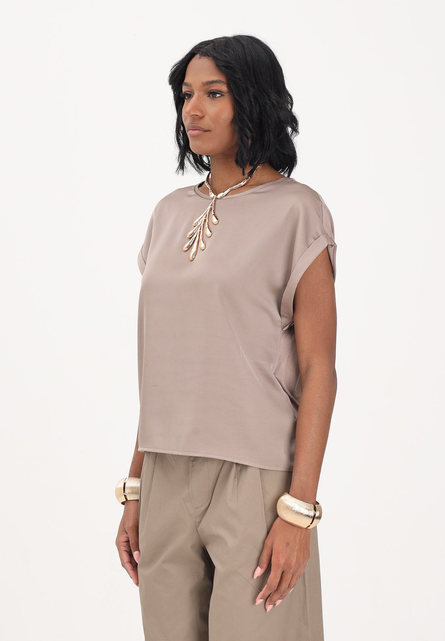 ONLY Blusa a manica corta cacao da donna 15303413 WA ONLY 