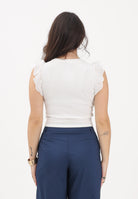 ONLY Canotta bianca da donna con dettagli in pizzo sangallo 15308890 CLDA ONLY 